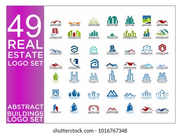 Real Estate Logo Set / Abstract Buildings Logo Set