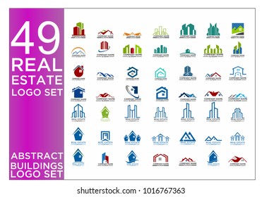 Real Estate Logo Set / Abstract Buildings Logo Set