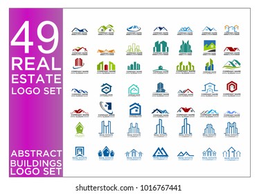 Real Estate Logo Set / Abstract Buildings Logo Set
