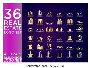 Real Estate Logo Set / Abstract Buildings Logo Set