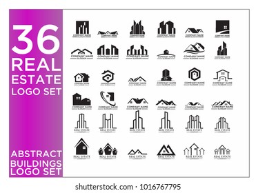 Real Estate Logo Set / Abstract Buildings Logo Set