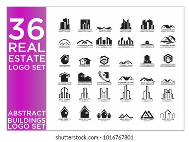 Real Estate Logo Set / Abstract Buildings Logo Set