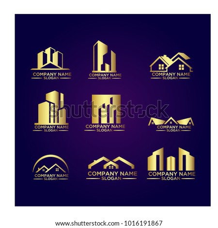 Real Estate Logo Set / Abstract Buildings Logo Set