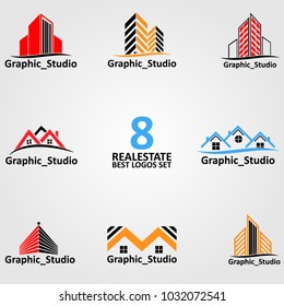 Real Estate Logo Set / Creative House Logo Collection / Buildings Logo Set