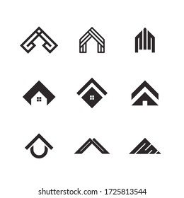 Real Estate Logo Set / Creative House Logo Collection / Abstract Buildings Logo Set / Unique Real Estate Logo Set
