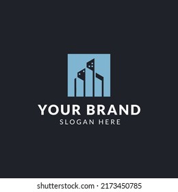 Conjunto de logotipos inmobiliarios. Construcción creativa Logotipo 2
