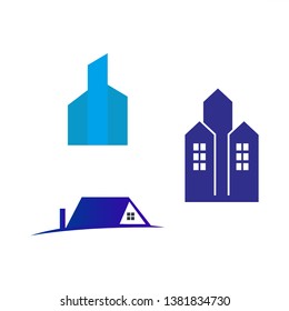 Real Estate logo set for your company. Construction, house logo