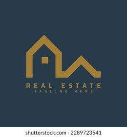 Logo de Real Estate A, logotipo de signos, logotipo de vectores