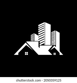 logotipo inmobiliario simple, limpio y elegante