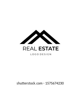 Real estate logo with simple and elegant style. For modern property agency and civil construction business. Easy to use. Vector EPS 10