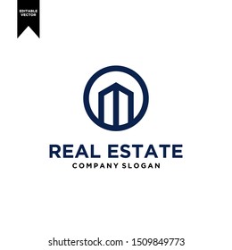 REAL ESTATE LOGO SIMPLE GEOMETRIC