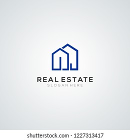 Real estate logo, simple home logo