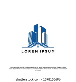 real estate logo with skyline shadows