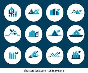 Real Estate Logo symbol | Home Property Logo | Residence Building Logo | Builder property icon