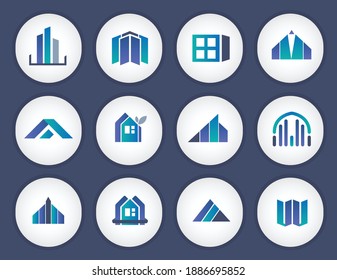 Real Estate Logo symbol | Home Property Logo | Residence Building Logo | Builder property icon