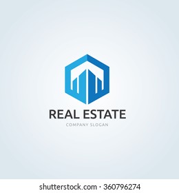 Real estate logo template