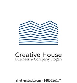 Real estate logo template for branding your company, organization, and business.