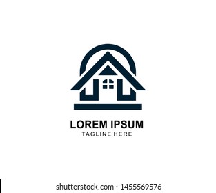 Real Estate Logo Template for Business, Creative House Logo, Abstract Buildings and Construction Logo Vector Design, Modern Logo