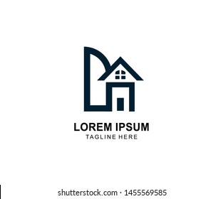 Real Estate Logo Template for Business, Creative House Logo, Abstract Buildings and Construction Logo Vector Design, Modern Logo