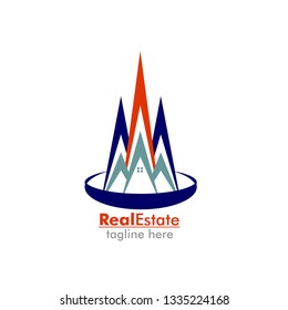 real estate logo template with circle around