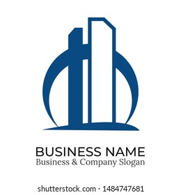 Real estate logo template for company, organization, branding.