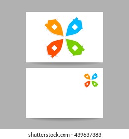 Real estate logo template. Concept business card design for real estate agent, property, home point and etc. Vector graphic illustration.  