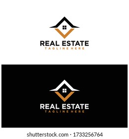 Plantilla de logotipo inmobiliario. Elemento de plantilla de diseño del logotipo de construcción de arquitectura de construcción.