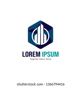 Real estate logo template design. minimalist building logo with modern frame vector design