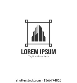 Real estate logo template design. minimalist Real estate logo with modern frame vector design