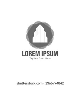Real estate logo template design. minimalist Real estate logo with modern frame vector design