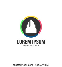 Real estate logo template design. minimalist Real estate logo with modern frame vector design