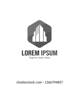 Real estate logo template design. minimalist Real estate logo with modern frame vector design