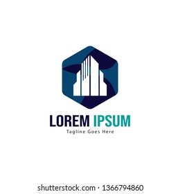 Real estate logo template design. minimalist Real estate logo with modern frame vector design