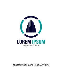 Real estate logo template design. minimalist Real estate logo with modern frame vector design