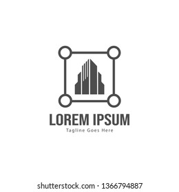 Real estate logo template design. minimalist Real estate logo with modern frame vector design