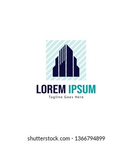 Real estate logo template design. minimalist Real estate logo with modern frame vector design