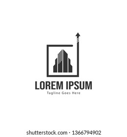Real estate logo template design. minimalist Real estate logo with modern frame vector design