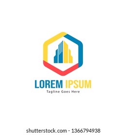 Real estate logo template design. minimalist Real estate logo with modern frame vector design
