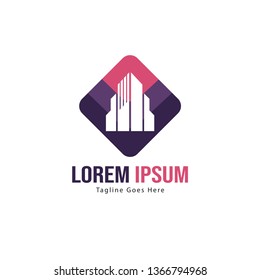 Real estate logo template design. minimalist Real estate logo with modern frame vector design