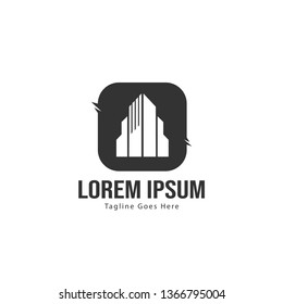 Real estate logo template design. minimalist Real estate logo with modern frame vector design