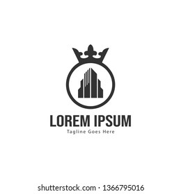 Real estate logo template design. minimalist Real estate logo with modern frame vector design