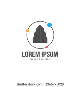 Real estate logo template design. minimalist Real estate logo with modern frame vector design