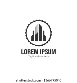 Real estate logo template design. minimalist Real estate logo with modern frame vector design
