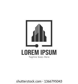 Real estate logo template design. minimalist Real estate logo with modern frame vector design