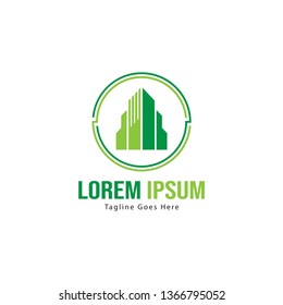 Real estate logo template design. minimalist Real estate logo with modern frame vector design