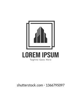 Real estate logo template design. minimalist Real estate logo with modern frame vector design