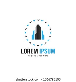 Real estate logo template design. minimalist Real estate logo with modern frame vector design