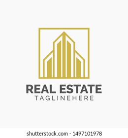 Real estate logo template design