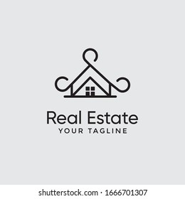real estate logo template design vector