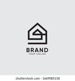 real estate logo template design vector